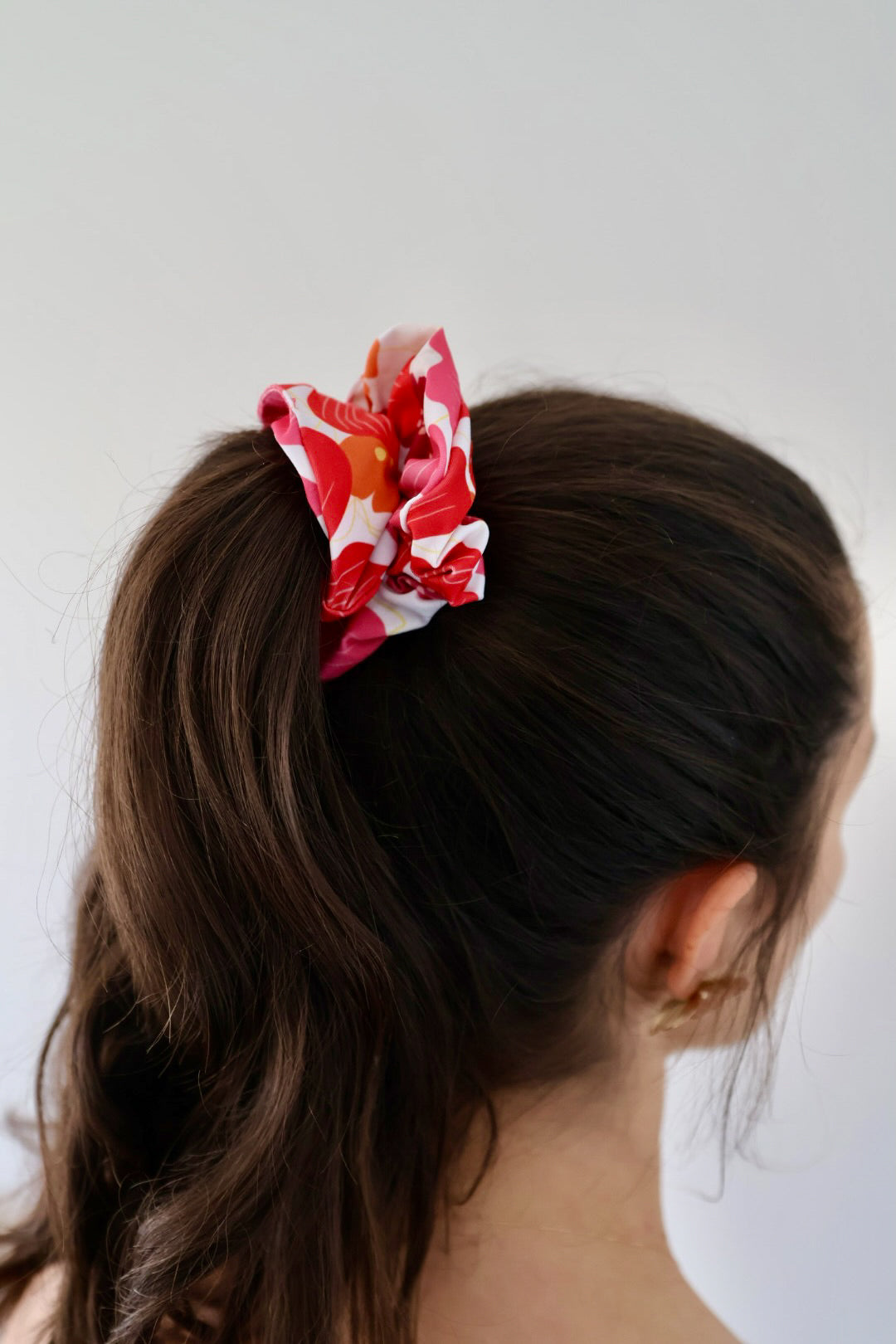Chouchou Tiare à imprimé fleur tropicale pour un style plage et été recycle