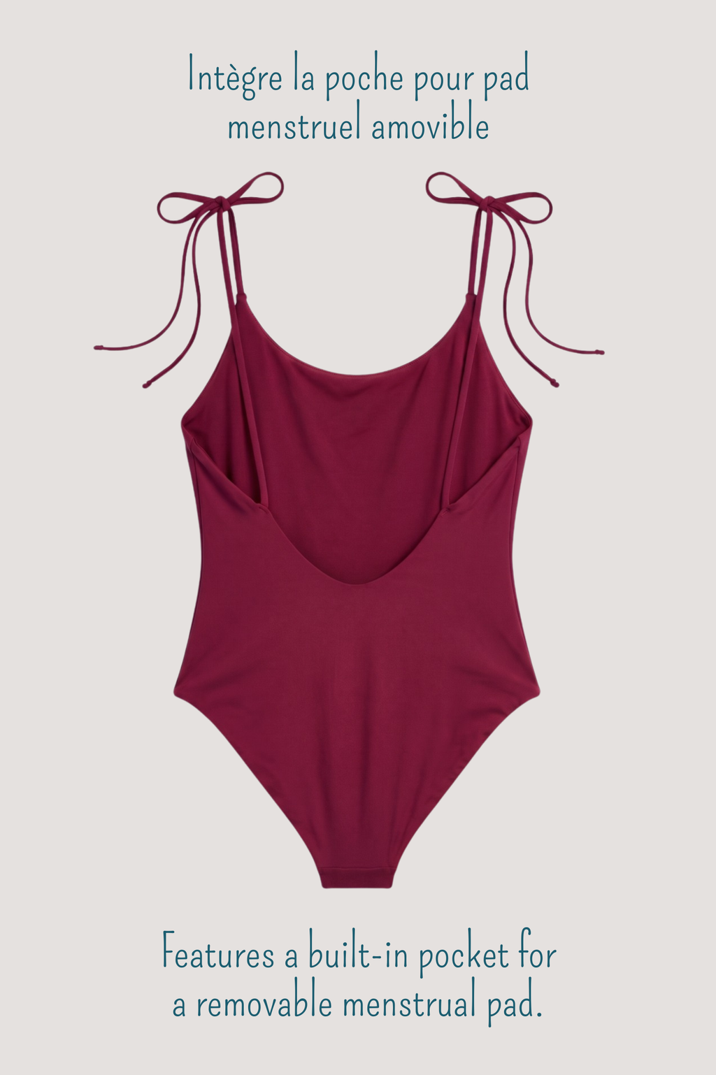 Le maillot 1 pièce Ika uni cassis associe confort, style et coupe modulable dans un design réversible inspiré des îles.